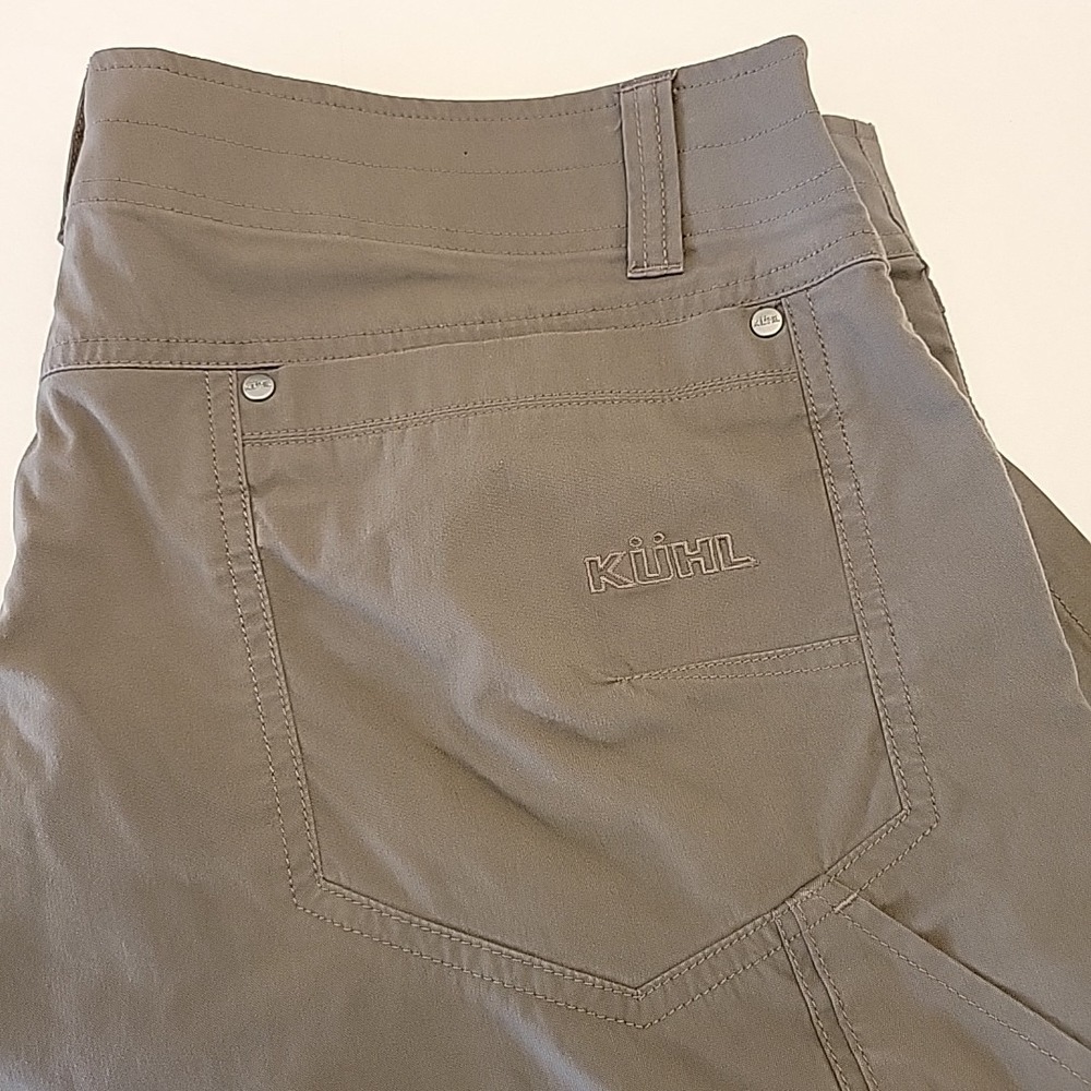 KUHL Hiking Shorts Konfidant Air Mens 38 Outdoor Burnt Olive Vented Croch